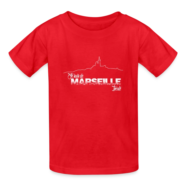 Je Suis de Marseille Fierté sur T-shirts Russell Enfant