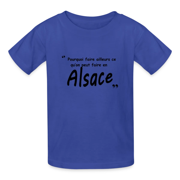 Design Alsace pour Alsaciens sur T-shirts Russell Enfant