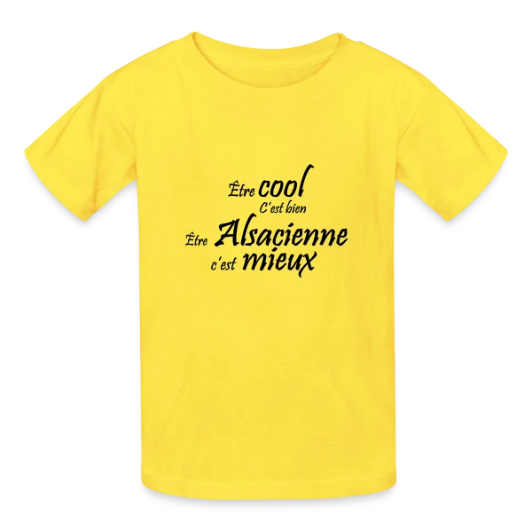 Fière d'être Alsacienne sur T-shirts Russell Enfant