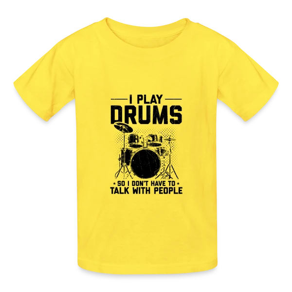 Batteur & Musicien Passionné sur T-shirts Russell Enfant