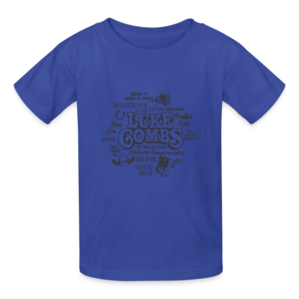 Luke Combs Chansons Country sur T-shirts Russell Enfant