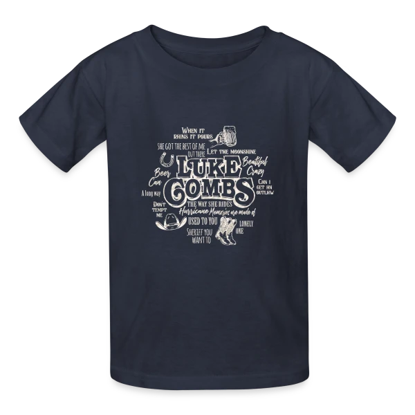 Luke Combs Esprit Country sur T-shirts Russell Enfant
