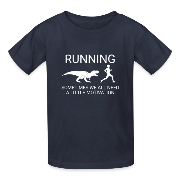 Dinosaure Coureur - Motivation Running sur T-shirts Russell Enfant
