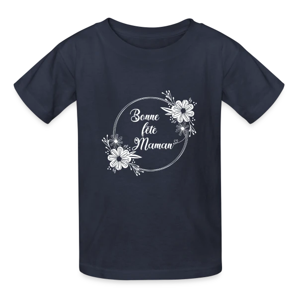 Bonne Fête Maman - Cadeau Tendresse sur T-shirts Russell Enfant