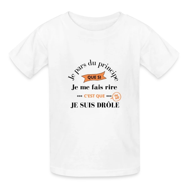 Je Suis Drôle Principe Humour sur T-shirts Russell Enfant