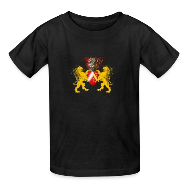 Blason Alsace - Les Lions Gardiens sur T-shirts Russell Enfant