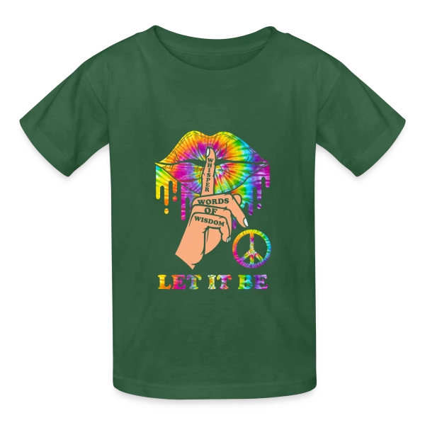 Hippie Peace & Sagesse sur T-shirts Russell Enfant