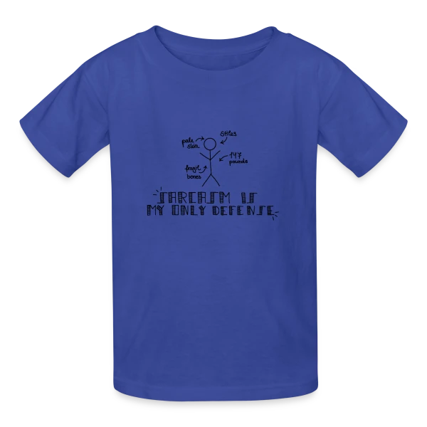 Sarcasme Ma Seule Défense sur T-shirts Russell Enfant