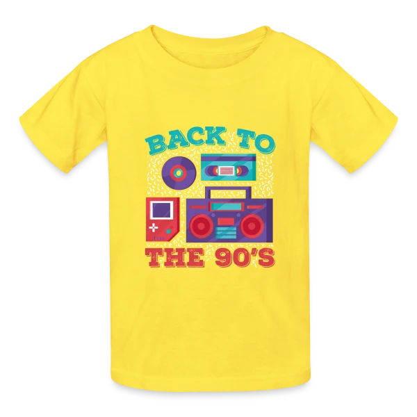 Icônes Rétro Années 90 sur T-shirts Russell Enfant