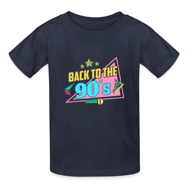 Retour aux Années 90 Funky sur T-shirts Russell Enfant