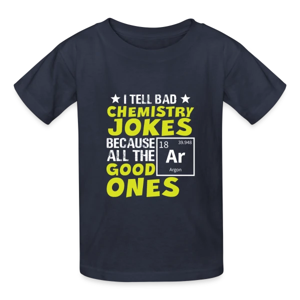 Blagues de Chimie Réussies sur T-shirts Russell Enfant