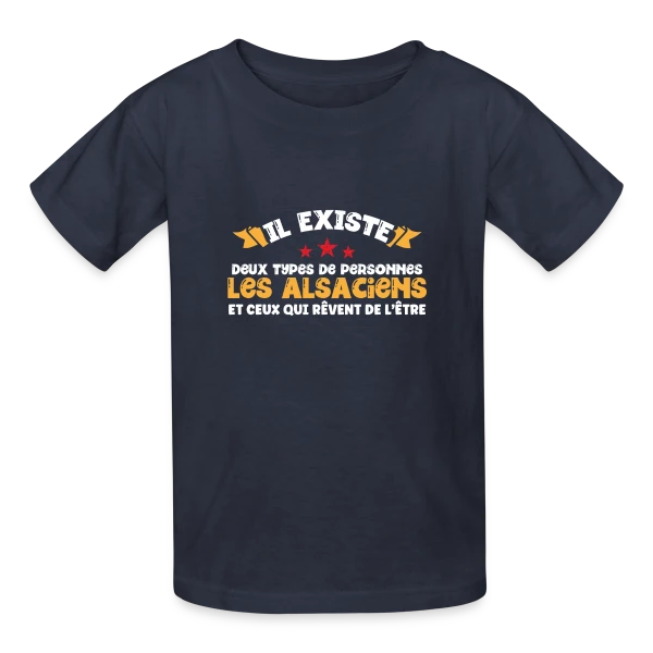 Les Alsaciens Fiers sur T-shirts Russell Enfant