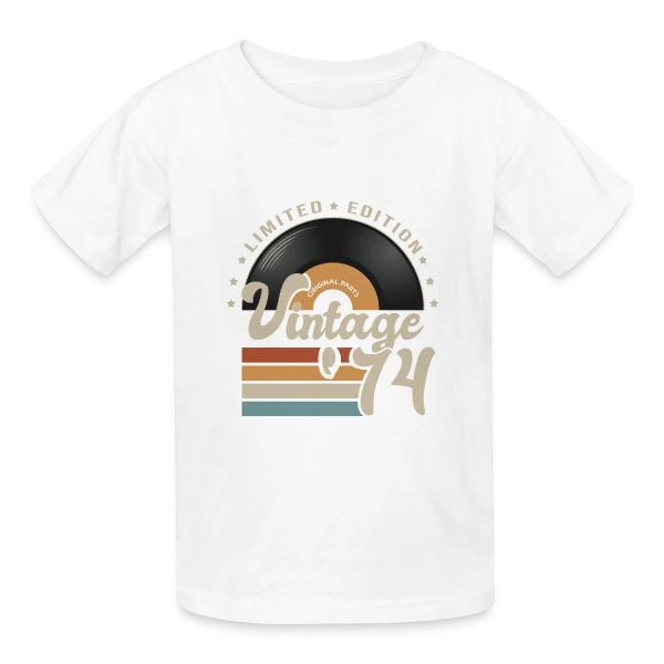 Vinyle Vintage 1974 – Anniversaire 49 ans sur T-shirts Russell Enfant