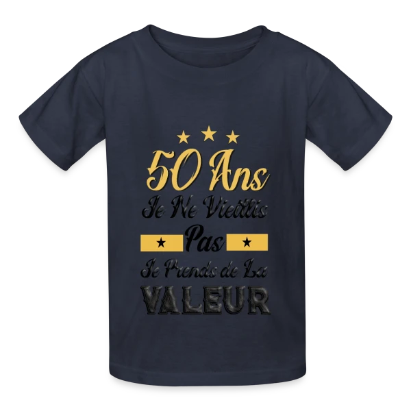 50 Ans Je Prends Valeur sur T-shirts Russell Enfant