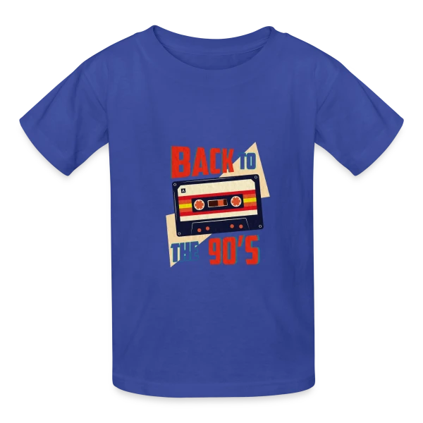 Retour aux Années 90 Cassette sur T-shirts Russell Enfant