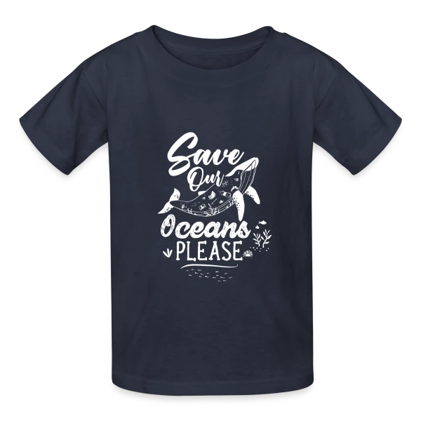 Sauvons Nos Océans sur T-shirts Russell Enfant