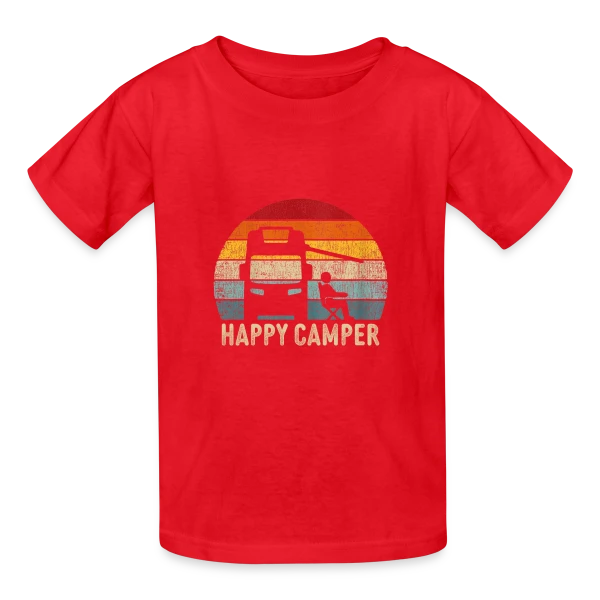 Campeur Rétro en Van sur T-shirts Russell Enfant