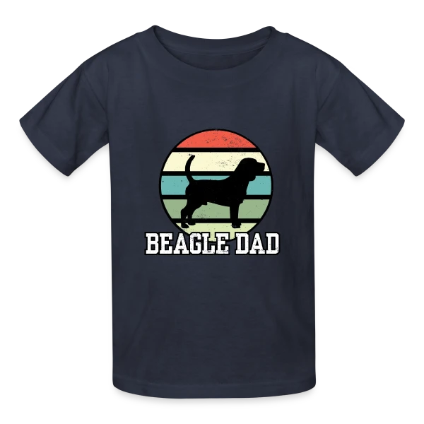 Papa Beagle Rétro sur T-shirts Russell Enfant