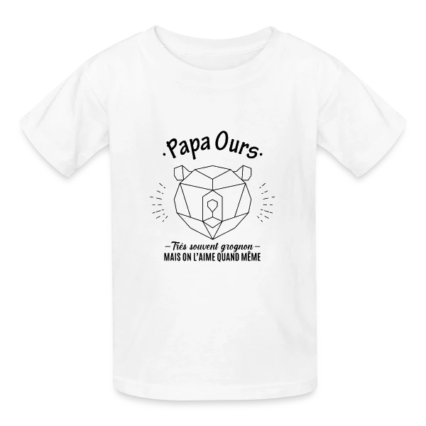 Papa Ours Grognon et Adorable sur T-shirts Russell Enfant