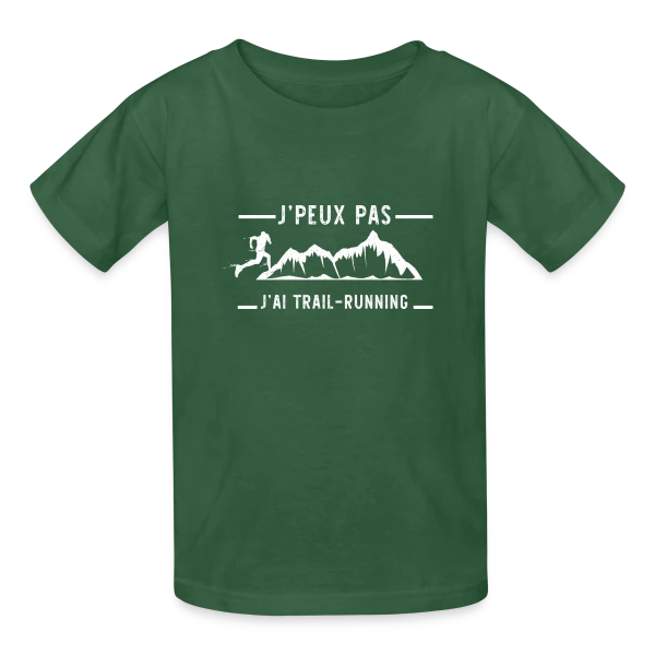 J'peux pas, j'ai Trail Running ! sur T-shirts Russell Enfant