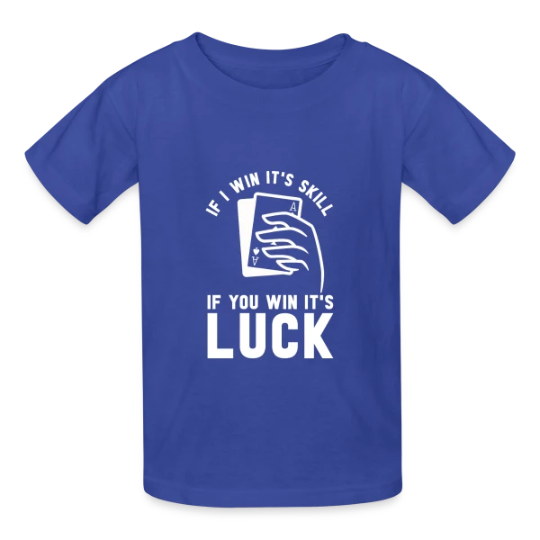 Maître du Poker : Texas Hold'em sur T-shirts Russell Enfant