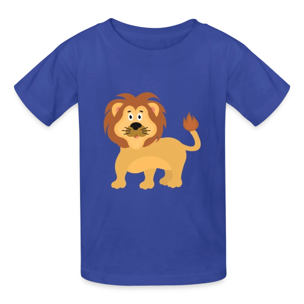 Petit Lion Mignon sur T-shirts Russell Enfant
