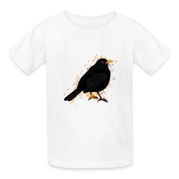 Merle Noir Taches sur T-shirts Russell Enfant
