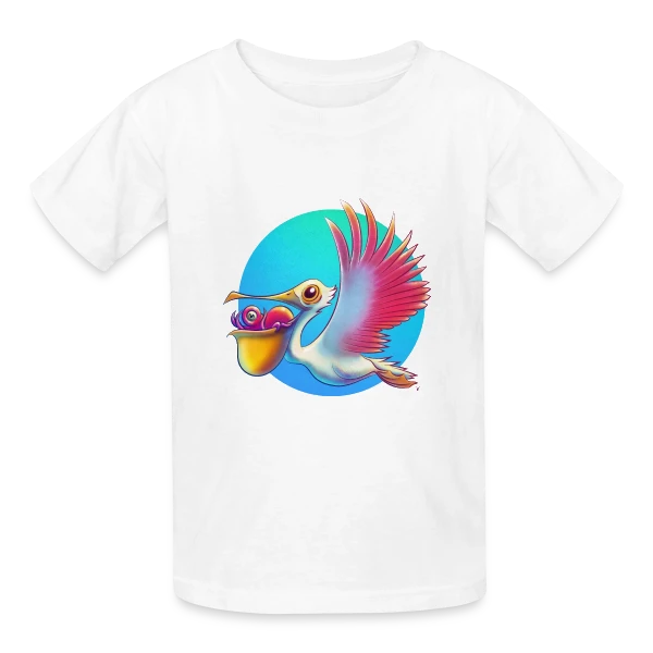 Pélican Livreur de Bébés Poulpes sur T-shirts Russell Enfant