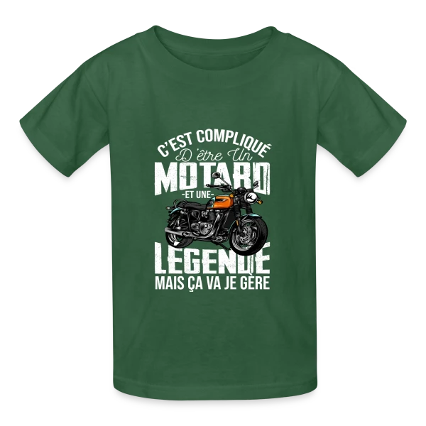 Motard De Légende : Gérer Moto et Légende, C'est Mon Truc ! sur T-shirts Russell Enfant