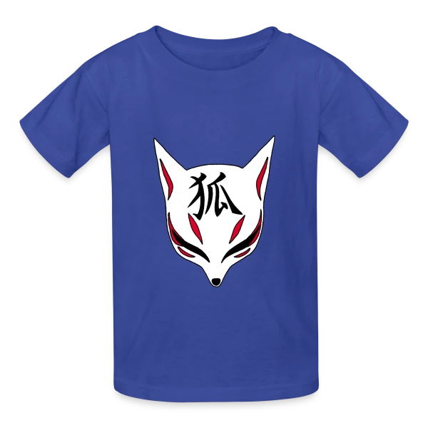 Renard Kitsune Manga & Kanji sur T-shirts Russell Enfant