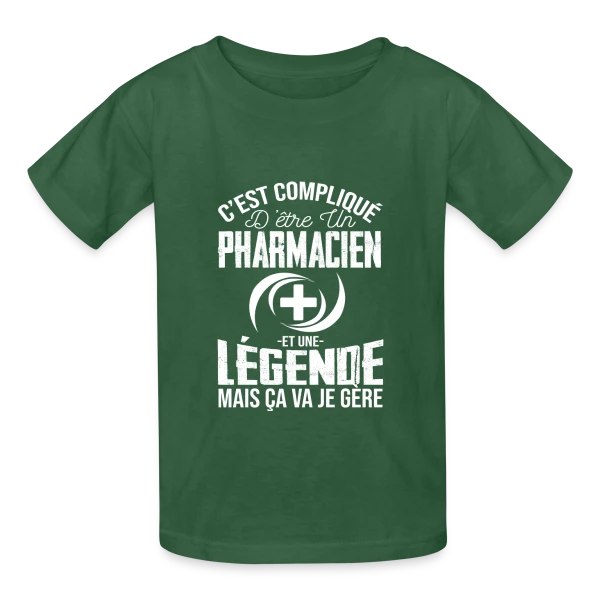 Pharmacien Légende - Humour C'est compliqué mais je gère sur T-shirts Russell Enfant