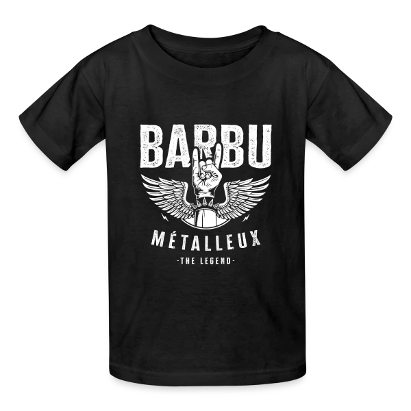 Barbu Métalleux : La Légende sur T-shirts Russell Enfant