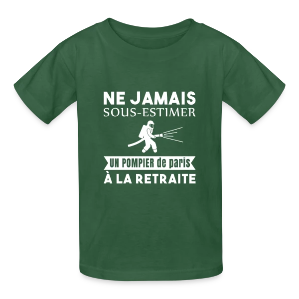 Pompier de Paris Retraité sur T-shirts Russell Enfant