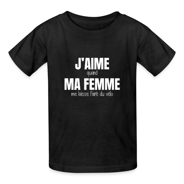 Vélo, Femme et Liberté sur T-shirts Russell Enfant