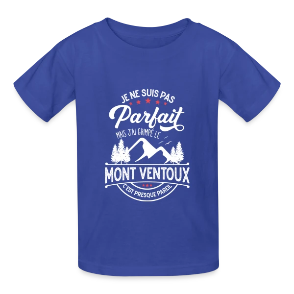 Ascension du Mont Ventoux : Presque Parfait, J'ai Grimpé le Ventoux ! sur T-shirts Russell Enfant