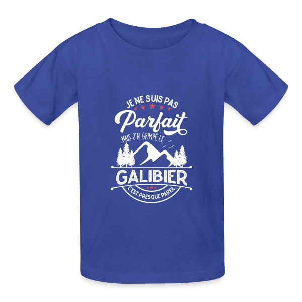 Ascension du Galibier : Presque Parfait, J'ai Grimpé le Galibier ! sur T-shirts Russell Enfant