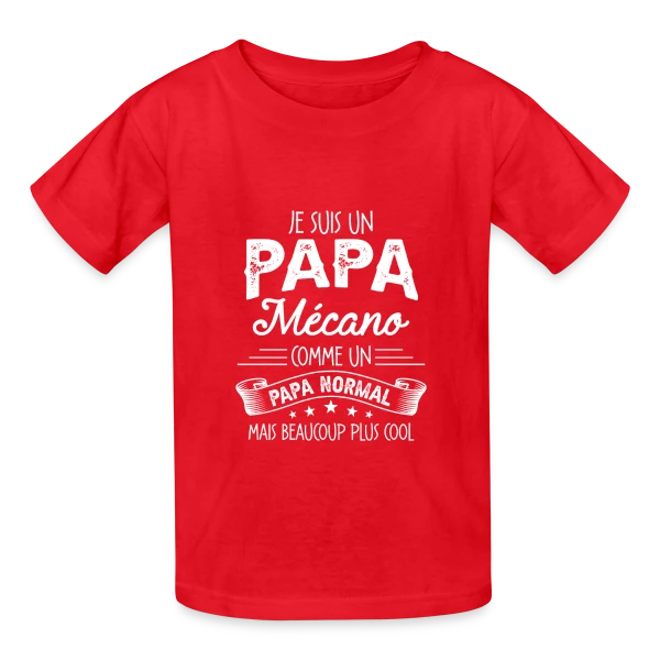 Papa Mécano Humour - Beaucoup Plus Cool sur T-shirts Russell Enfant