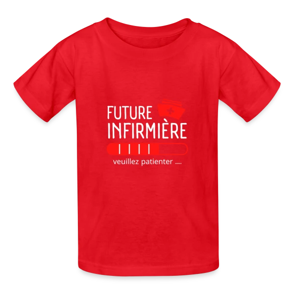 Future Infirmière : Patientez ! T-shirt Humour et Motivation sur T-shirts Russell Enfant
