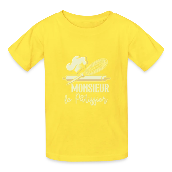 Monsieur Le Pâtissier - Passion Gâteaux & Humour sur T-shirts Russell Enfant