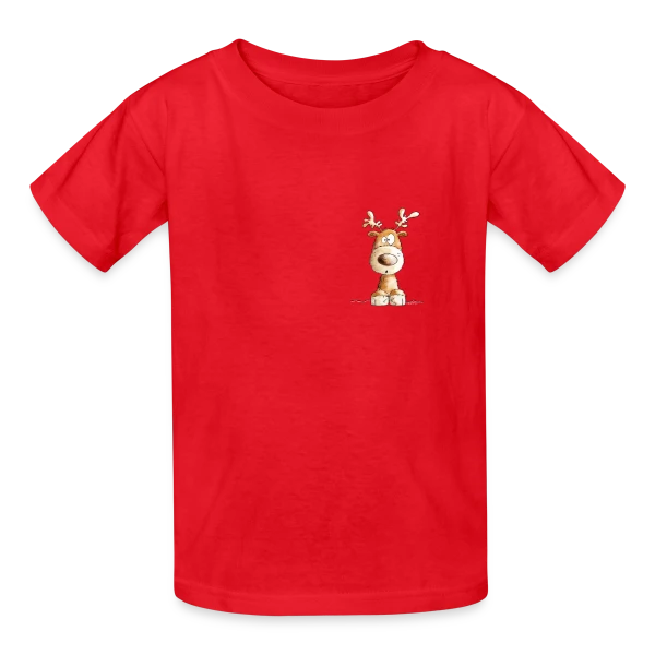 Petit renne de Noël "Ho Ho Ho" - Modartis sur T-shirts Russell Enfant
