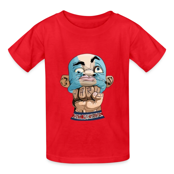 Poing Paris Anti-Marseille sur T-shirts Russell Enfant