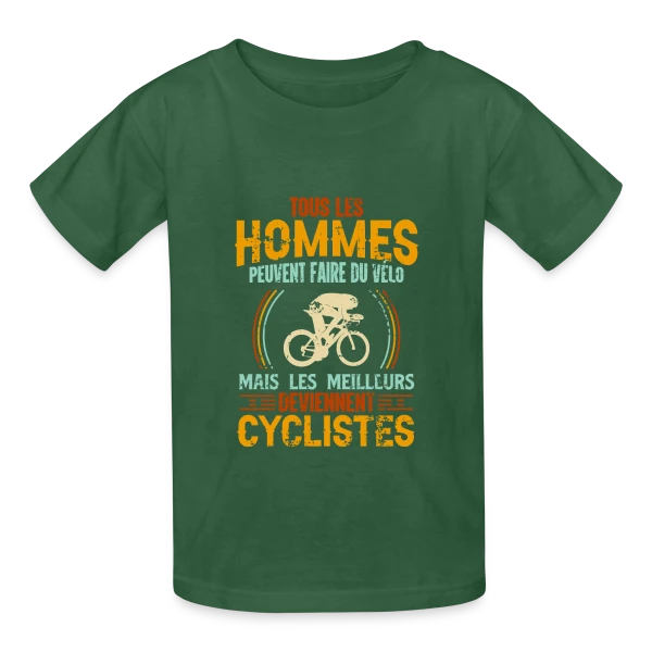 Humour Cycliste - Les Meilleurs Sont Cyclistes sur T-shirts Russell Enfant