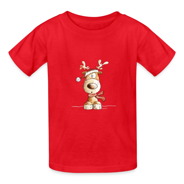 Renne de Noël Rigolo Ho Ho Ho ! sur T-shirts Russell Enfant