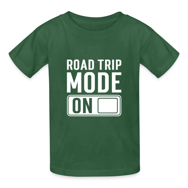 Citation Roadtrip Aventure sur T-shirts Russell Enfant