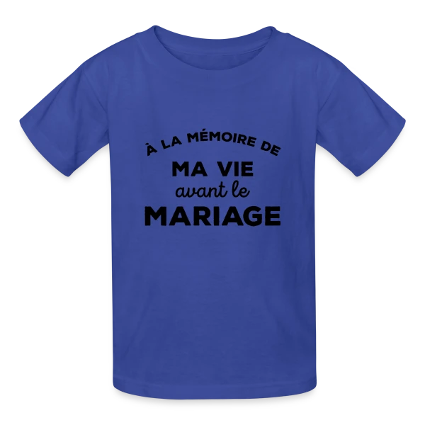 Adieu Vie de Célibataire sur T-shirts Russell Enfant