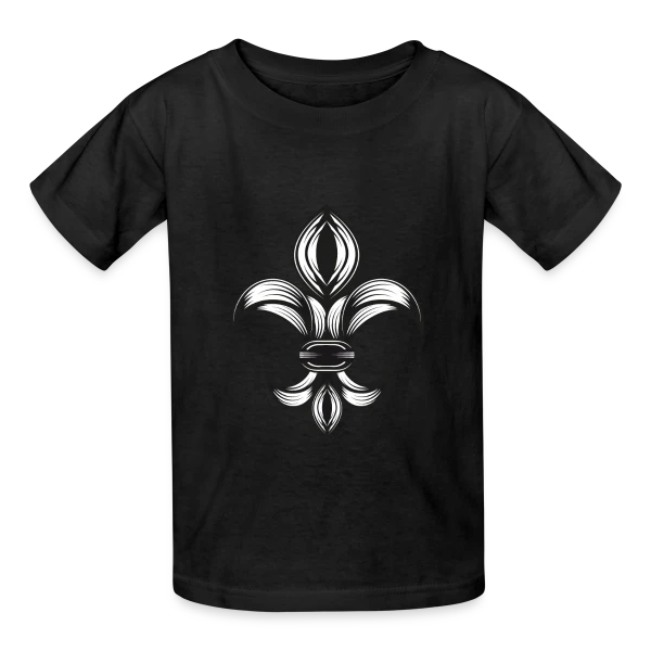 Fleur de Lys Élégante - Symbole Royal sur T-shirts Russell Enfant
