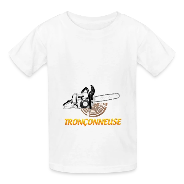Le Roi de la Tronçonneuse - Humour Bûcheron Forêt sur T-shirts Russell Enfant