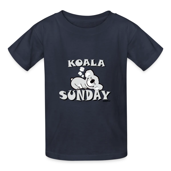 Koala du Dimanche, Smiley Fatigué sur T-shirts Russell Enfant