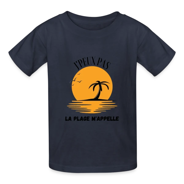 La Plage M'Appelle Humour sur T-shirts Russell Enfant