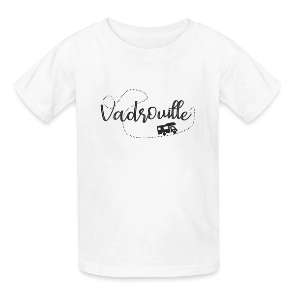 Humour Camping-Car en Vadrouille: Le Pilote Retraité sur T-shirts Russell Enfant